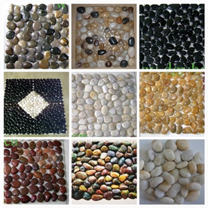 Use for Paving / Decoration / Landscape Natural Stone Black Pebble