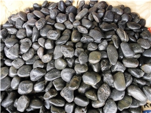 Use for Paving / Decoration / Landscape Natural Stone Black Pebble