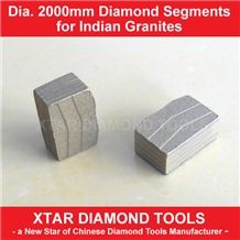 Dia.2000mm Diamond Segments for Granite Block Cutting