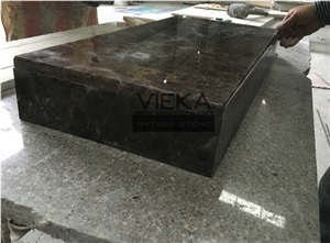 Dark Emperador Marble Bench Top,Ramona Brown Spain,Marone Imperial,Imperador Imperator Dark,Marron,Castanho Imperador Slab Tile Countertop Stone Edge Bullnosed Quart Round Polished