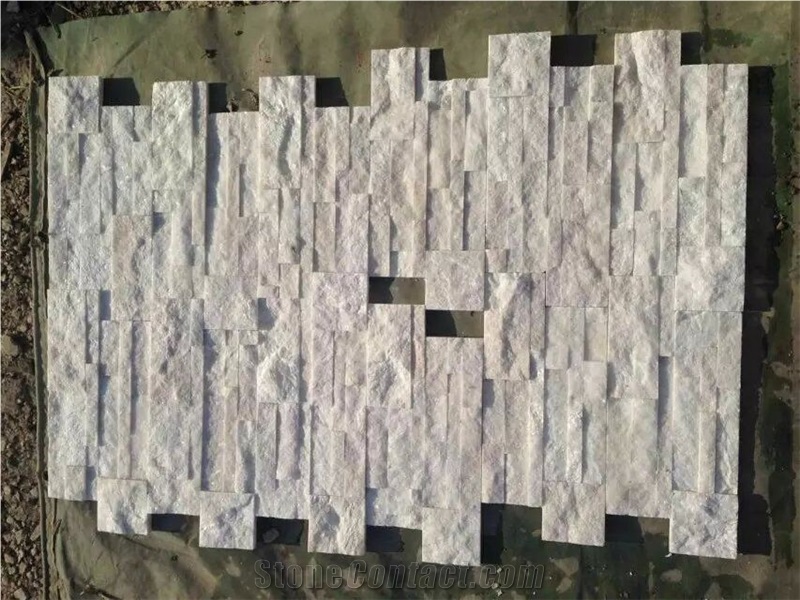 White Quartzite Culture Stone Wall Cladding Veneer in Stock Good Prices