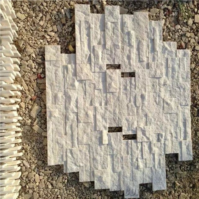 White Quartzite Culture Stone Wall Cladding Veneer in Stock Good Prices