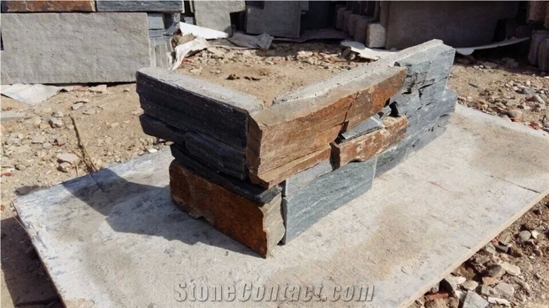 Z Shape Slate Cultured Stone Panel Corner Stone Veneer Ledge Stone Cladding