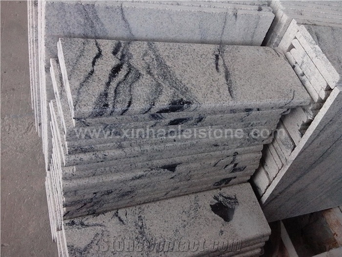 Viscont White Granite, White Granite Stairs