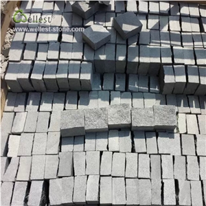 Wellest G654 Dark Grey Granite Natural Split Cube Paving Stone
