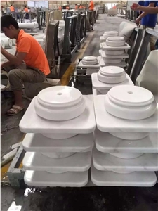 China Oriental White Marble Column Base