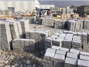 G603 Grey Granite Cubestone Pavers/ Cobble Stone Flooring Paving Sets Exterior Stone