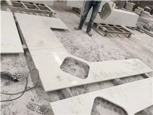 Niya-White Artificial White Marble Bathroom Top/Artifical Bianco Carrara White Marble Vanity Tops/ Engineered Stone Bathtops/Solid Surface Tops for Hotel Design