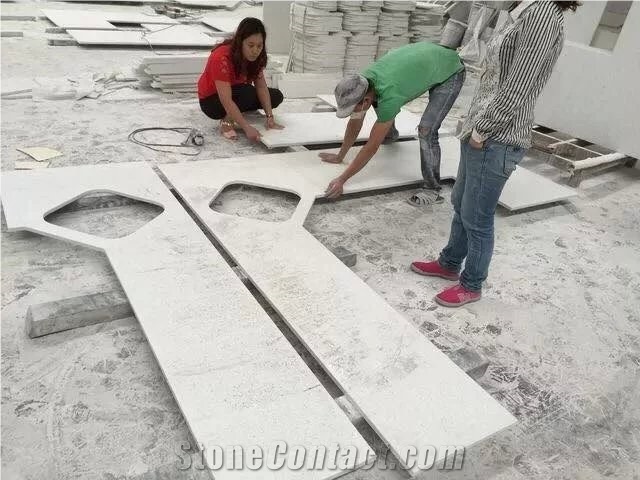 Niya-White Artificial White Marble Bathroom Top/Vanity Tops/ Engineered Stone Bathtops/Solid Surface Custom Tops
