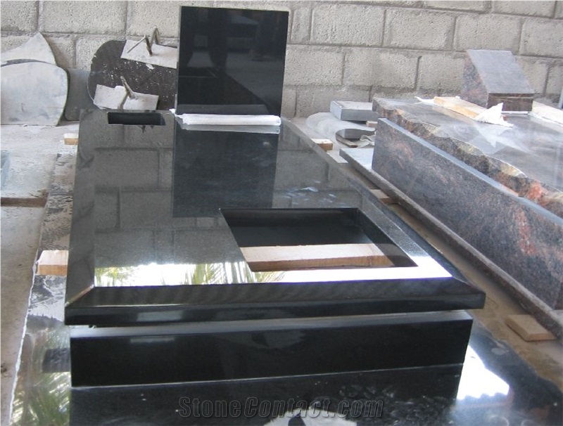 Jet Black Granite Polished Monuments