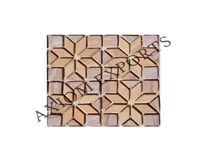Mosaic Tiles Teak Wood Sandstone