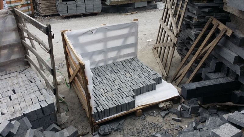 Absolute Black Granite G684 Cubic Paving Stone Cobble Stone Paver