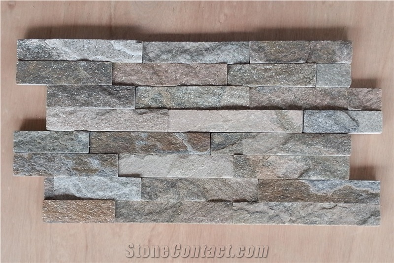 Pink Quartzite Wall Cladding Stone Veneer Stone Cultured Stone