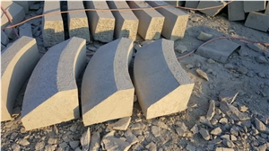 China G341 Light Grey Granite Fine Picked Radius Kerbstones