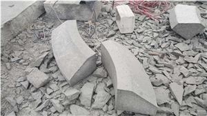 China G341 Light Grey Granite Fine Picked Radius Kerbstones