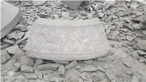 China G341 Light Grey Granite Fine Picked Radius Kerbstones