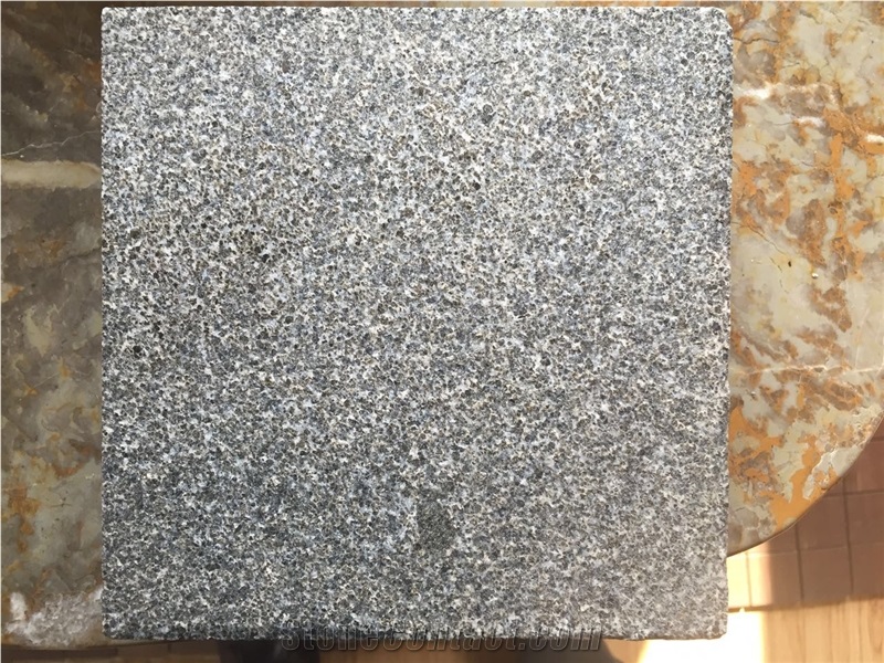 G301 Dark Grey Granite Flamed Slabs & Tiles, China Dark Grey Granite