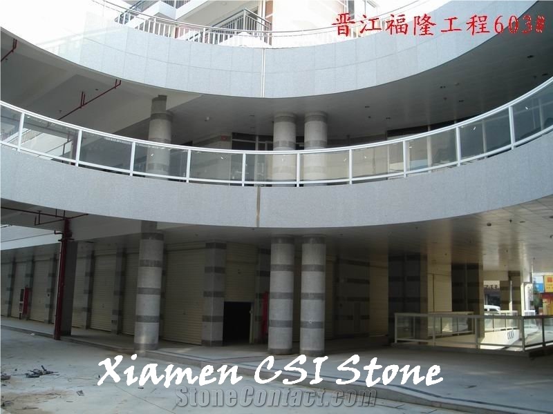 Project Show-G603 Padang Cristallo /Bianco Crystal Sesame White Granite Column for Building Stone