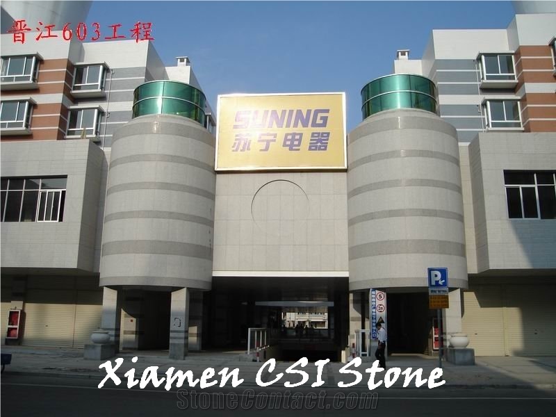 Project Show-G603 Padang Cristallo Granite Column/Bianco Crystal Sesame White Granite Column for Building Stone