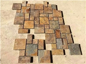 Slate Cube Stone, Courtyard Road Pavers, Walkway Pavers Slate Cube Stone, Courtyard Road Pavers, Walkway Pavers