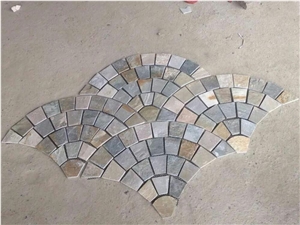 Slate Cube Stone, Courtyard Road Pavers, Walkway Pavers