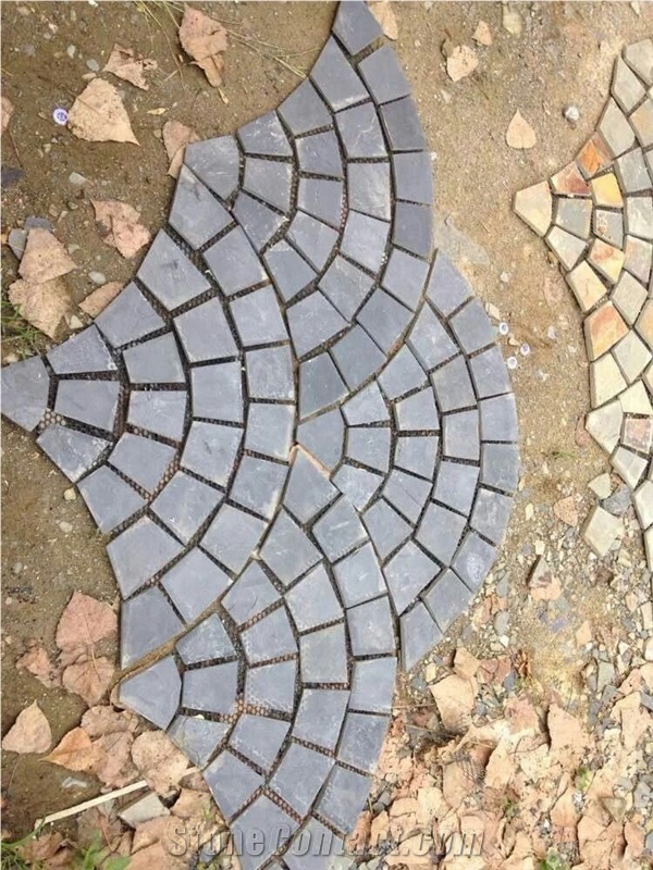 Slate Cube Stone, Courtyard Road Pavers, Walkway Pavers