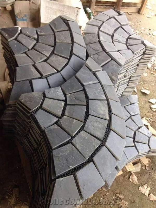 Slate Cube Stone & Paver, Courtyard Road Pavers, Floor Covering