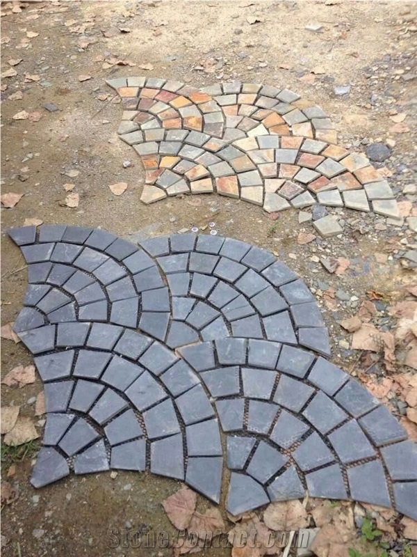 Slate Cube Stone & Paver, Courtyard Road Pavers, Floor Covering