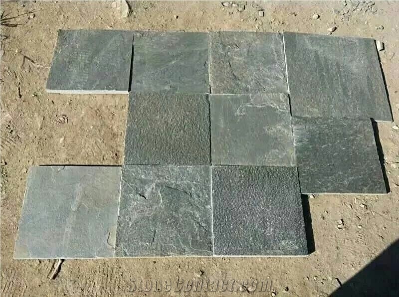 Slate Cube Stone & Paver, Courtyard Road Pavers, Floor Covering