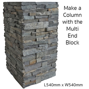 Deco Block, Grey Quartzite Wall Cladding Viet Nam, Stacked Stone Veneer