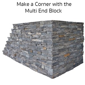 Deco Block, Grey Quartzite Wall Cladding Viet Nam, Stacked Stone Veneer