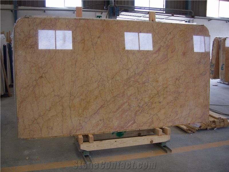 Crema Valencia Marble Tiles & Slabs 02 - Slabs, Yellow Polished Marble Floor Tiles, Wall Tiles