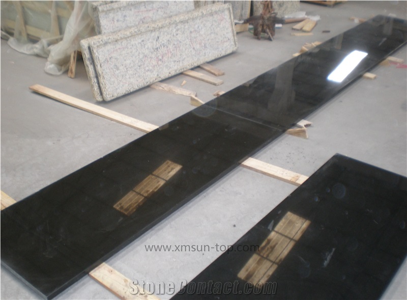 Absolute Black Granite Countertop&India Black Kitchen Bar Top&Island Top&Desk Top&Worktop&Bench Top