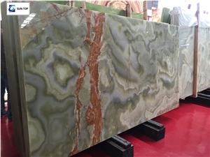 Reseda Green Onyx/Dark Green Jade Big Slabs & Tiles & Gangsaw Slab & Strips (Small Slabs) & Customized & Wall/Floor Covering