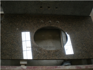 Tropical Brown Granite Bathroom Countertop&Vanity Top&Bathroom Vanity Top