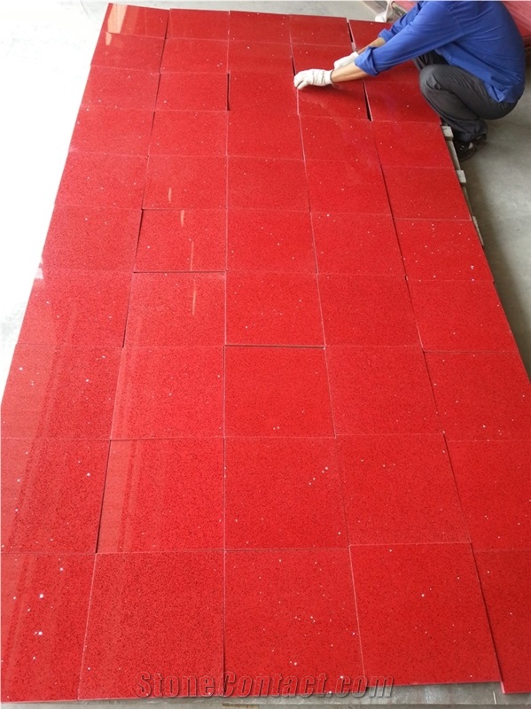 Vietnam Sparkle Quartz Tiles, White Quartz Tiles & Slabs, Polished Engineered Floor Tiles, Terrazzo