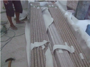 Cheap Price, Chinese Pink Granite, G636 Granite Steps & Risers, Apple Pink Granite Staircases, China Rosa Beta Granite Deck Stair, Xiamen Winggreen Manufacturer