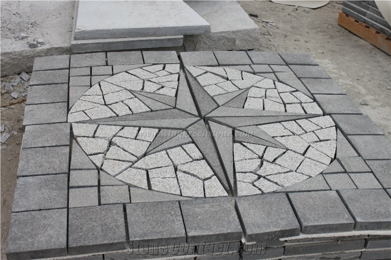 China Grey Granite Cubes on Net, G603 Cobble Stone, Squar Shape Granite Paving Sets, Sesame White Cube Stone on Net, G603 Floor Covering, Xiamen Winggreen Manufacturer