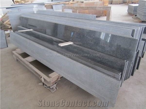 China Impala Black Granite Staircase, Polished G654 Granite Steps & Risers, Sesame Black Granite Deck Stairs, Dark Grey Granite Stair Treads & Stair Thresholds, Xiamen Winggreen Manufacturer