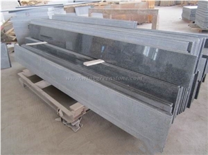 China Impala Black Granite Staircase, Polished G654 Granite Steps & Risers, Sesame Black Granite Deck Stairs, Dark Grey Granite Stair Treads & Stair Thresholds, Xiamen Winggreen Manufacturer