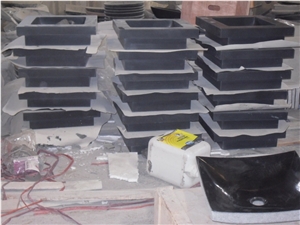 China Lava Stone Hand Basins, Hainan Grey Wash Bowls, Hainan Black Wash Basins, Round Shape and Squar Shape Bathroom Sinks, Xiamen Winggreen Manufacturer