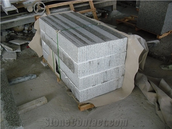 China White Granite Staircase, G655 Granite Steps & Risers, White Flower Granite Deck Stair, Polished Tongan White Granite Stair Treads & Thresholds, Xiamen Winggreen Manufacturer
