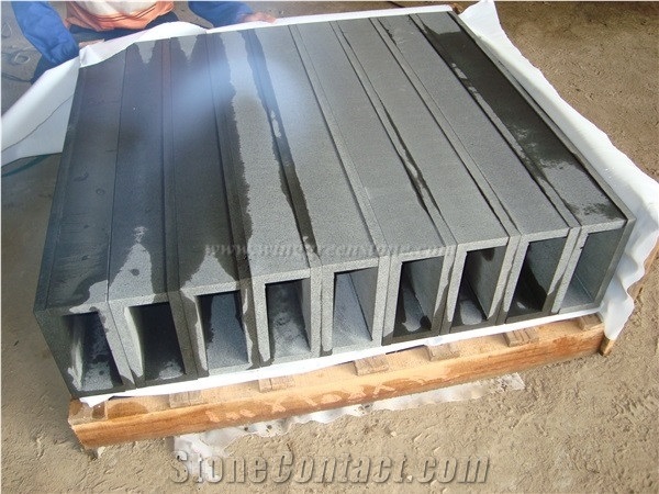 Chinese Basalt Pool Coping, Hainan Black Basalt Swimming Pool Terraces
