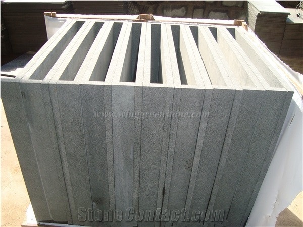 Chinese Basalt Pool Coping, Hainan Black Basalt Swimming Pool Terraces