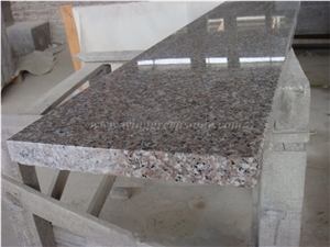 Chinese Red Granite Staircase, G635 Granite Steps & Risers, Anxi Pink Granite Stairs, Polished Padang Rosa Granite Stair Treads & Stair Thresholds, Xiamen Winggreen Manufacturer