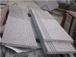 Chinese Red Granite Staircase, G635 Granite Steps & Risers, Anxi Pink Granite Stairs, Polished Padang Rosa Granite Stair Treads & Stair Thresholds, Xiamen Winggreen Manufacturer