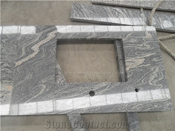Competitive Price, Multicolor Grain Granite Kitchen Countertops, Top Polished China Juparana Grey Granite Kitchen Worktops, Island Tops, Xiamen Winggreen Manufacturer