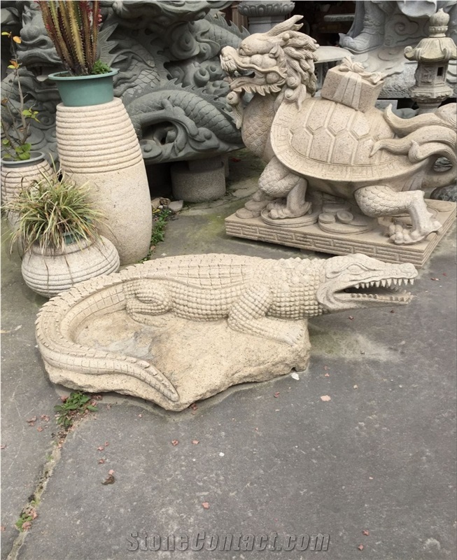 Granite Sculpture, Animal Stone Carving, Winggreen