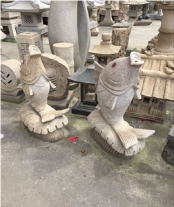 Granite Sculpture, Animal Stone Carving, Winggreen