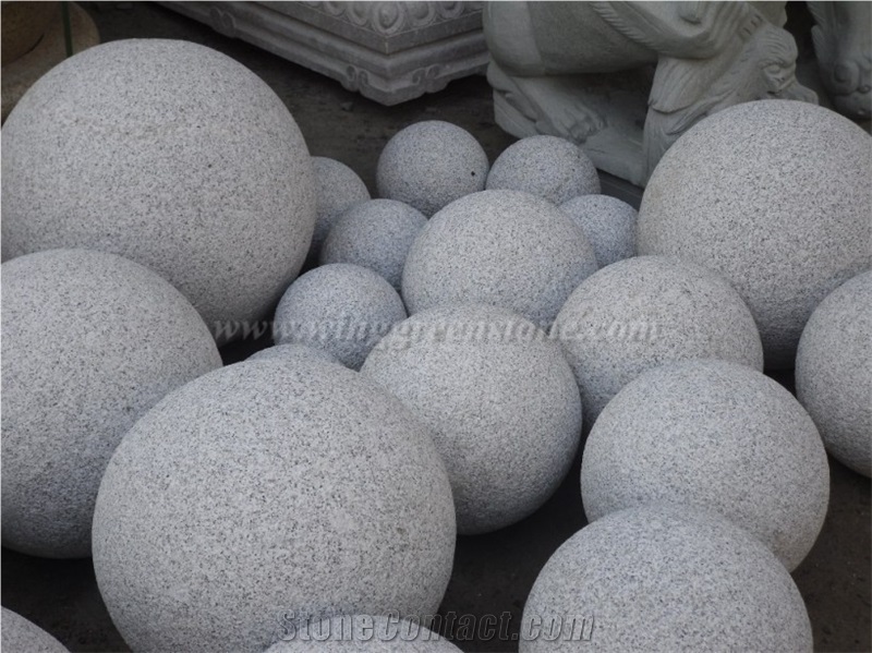 Grey Granite Ball for Parking Barriers, Winggreen
